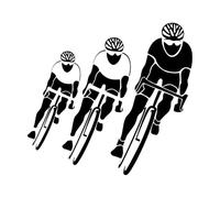 Lettering Decals Bicycle Race Cycling Sport Cyclist 54x57.5cm Multi Color Selection Large Black