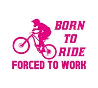 Lettering Decals Born to Ride Forced Work 32x46.7cm Can Modify and add Information Rosered