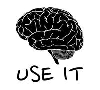 Lettering Decals Brain Use It School Classroom Science Office Lab Brainstorm 34x37.8cm Removable Without Leaving Glue Black