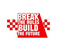 Lettering Decals Break The Rules Build Future 54x93.6cm Multi Color Selection Red