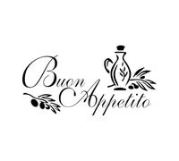 Lettering Decals BUON Appetito Bon Appetit Kitchen Restaurant m 45x86cm Personalized Customization Black