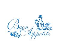 Lettering Decals BUON Appetito Bon Appetit Kitchen Restaurant m 54x103.3cm Can Modify and add Information Blue