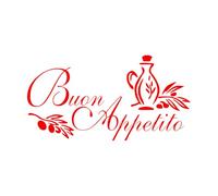 Lettering Decals BUON Appetito Bon Appetit Kitchen Restaurant m 54x103.3cm Multi Color Selection Red