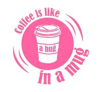 Lettering Decals Cafe Kitchen Cafe Restaurant 72x72.6cm Art Decoration Pink