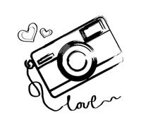 Lettering Decals Camera Photography Hobby 36x38.5cm Multiple Size Options Small Black
