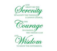 Lettering Decals God Bible Verses Religious Revelation Biblical Proverbs 64x94.5cm Removable Without Leaving Glue Green