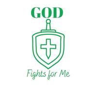 Lettering Decals god Fights 36x61cm Do not Damage The Wall Surface Green