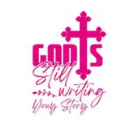 Lettering Decals god is Still Writing Your Story Boho Christian p 36x50.3cm Window Decals Rosered