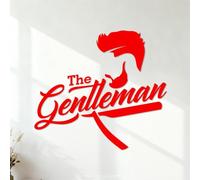 Lettering Decals Hairdressing Salon Haircut and Shave Gentlemen's Barbershop 54.6x60.4cm Multi Color Selection Red