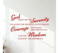 Lettering Decals I Can Do All Things Through Christ Philippians 4:13 54.6x83.6cm Self Adhesive Red