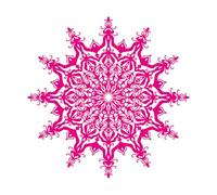 Lettering Decals Isolated Round Design Mandalas Ornament Element 67.2x67.2cm Art Decoration Rosered