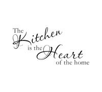 Lettering Decals Kitchen Heart Shaped Lounge Kitchen 42x87cm Do not Damage The Wall Surface Large Black