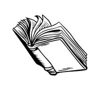 Lettering Decals Literature Open Book Reading Bookshop 36x44.8cm Can Modify and add Information Small Black