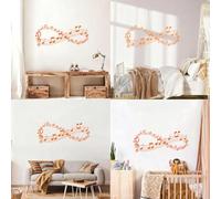 Lettering Decals Musical Infinity Music ation 32x78.6cm Removable Without Leaving Glue Orange