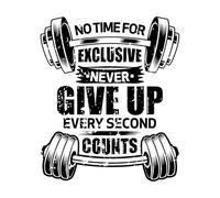 Lettering Decals no time 49.2x58.3cm Waterproof Black