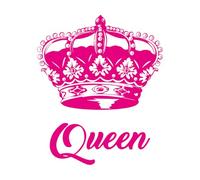 Lettering Decals Queen Crown Sign Kingdom Beauty Salon 81x97.2cm Easy Installation Extra Large Rosered