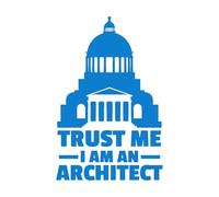Lettering Decals Trust me I am an Architect 48x73.8cm Personalized Customization Blue