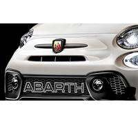 Lettering for Front Grille, Letters for FIAT 500 Grille, Original Style Decoration, Logo for Front Grille of Fiat Punto Evo, Fiat 595, Grille Customization (Black)