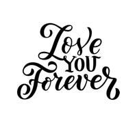 Lettering Quotes About Love Hand Drawn Mural and Wall Vinyl Decal 38x50.7cm Do not Damage The Wall Surface Black