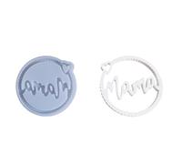 Lettering Silicone Pendant Molds for Soap Hanging Ornament Epoxy Resin Gypsum Jewelry Making