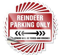 Lettering Sticker Bathroom Accessories Decor Peel and Stick - Reindeer Parking Only Bumper Coffee Waterproof Vinyl for Darts(8X12CM)