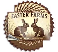 Lettering Sticker Case Scratch Resistant Decals, Optical Illusion Matte Print for Phone Case Darts | Tiki Bar Decorations Uv Proof Pack Easter Farms - Rabbit Now!(6X9CM)