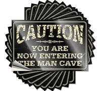 Lettering Sticker Roll | Fun Hard Caution! You are Now Entering The Man Cave for Hunting(6X9CM)