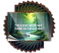 Lettering Sticker Space Room Decor Peel and Stick - Magic Forest: A Whispered Tale of Nature's Secrets Wall Spring Waterproof Vinyl for Interior(8X12CM)