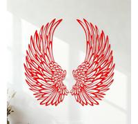 Lettering Stickers Angel Wings 54.6x56.7cm Do not Damage the wall Surface Red