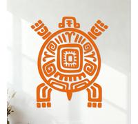 Lettering Stickers Aztec Mayan Totem Turtle Maya inca Tribal Symbols 42x49.7cm Multiple Size Options Orange