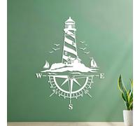 Lettering Stickers Campervan Rv Caravan Lighthouse Wind Comb Compass Car SUV 35x47.2cm Art Mural Painting White