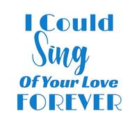Lettering Stickers Christian Quote i Could Sing You Love Forever 54.6x58.9cm Window Decals Blue