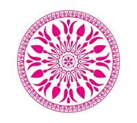 Lettering Stickers Circular Byzantine Frescoes from The Ancient Greek and Roman Empires 54.6x54.6cm Personalized Customization Rosered