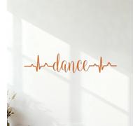 Lettering Stickers Dance Heartbeat Dance Studio Logo 23.4x112cm Multi Color Selection Orange