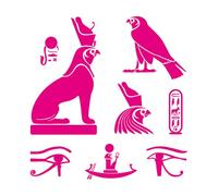 Lettering Stickers Egyptian Birds Ancient Egypt Hieroglyphics Symbol 81x86.4cm Do not Damage the wall Surface Extra Large Rosered