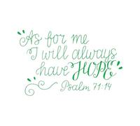 Lettering Stickers Hand Lettering with Bible Verse as 50.4x80.4cm Personalized Customization Green