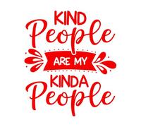 Lettering Stickers Kind People are People Like me 67.2x77.1cm Personalized Customization Red