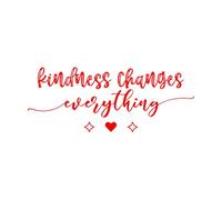 Lettering Stickers Kindness Changes Everything Lettering Quote About Kindness 48x122.1cm Multi Color Selection Red