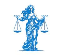 Lettering Stickers Legal Luminary Lady of Justice Emblem Equality Essence Justice Lady Logo 40x51.6cm It Won't Fall Off Blue