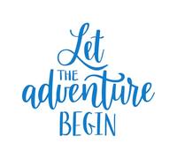 Lettering Stickers Let The Adventure Begin Lettering 51x59.6cm Self Adhesive Blue