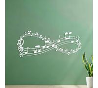 Lettering Stickers Musical Infinity Music ation 41.6x102.2cm Self Adhesive White