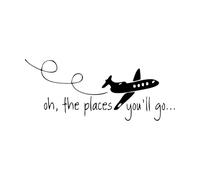 Lettering Stickers Oh Kids Where You Will Go Hunting Quotes 28x68cm Multi Color Selection Black
