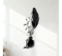 Lettering Stickers Research Feather Ink Creative Writer Inspiration 32x82.3cm Easy Installation Black