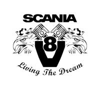 Lettering Stickers Vehicles Cars Scania Dream Come True V8 Svempra 54x66.8cm Multiple Size Options Large Black
