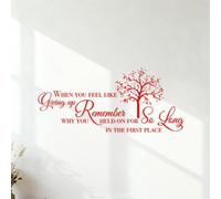 Lettering Stickers When You Feel Like Giving up Remember why You held on for so Long in The First Place 40.8x92.1cm Waterproof Red