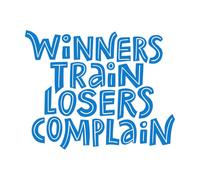 Lettering Stickers Winners Train Lettering 52x65.4cm Removable Without Leaving Glue Blue