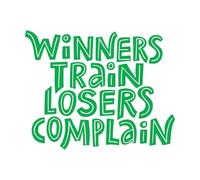 Lettering Stickers Winners Train Lettering 52x65.4cm Window Decals Green