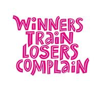 Lettering Stickers Winners Train Lettering 64x80.5cm Art Decoration Rosered