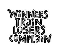 Lettering Stickers Winners Train Lettering 64x80.5cm It Won't Fall Off Black