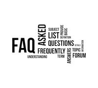 Lettering Stickers Word Cloud FAQ 45x84.7cm Waterproof Black